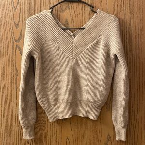 Over the Shoulder V-Cut sweater